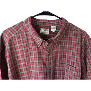 L.L. Bean Men's Red Plaid Shirt